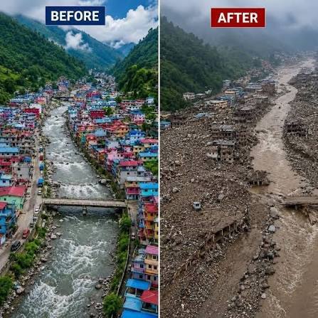 Before After Nepal Flood